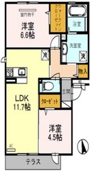 ブリーゼ久宝寺　B棟の物件間取画像